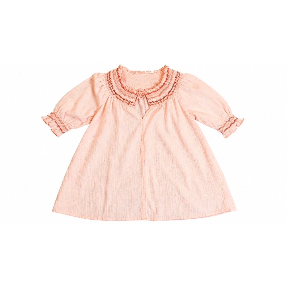 Madewell NWT XS Peach Smocked Peasant Blouse Puff Sleeve Cottagecore Boho